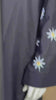 Star Bloom Black Abaya | Embroidery Front-Open