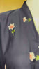 Rosy Night navy blue Abaya | Embroidery Front-Open