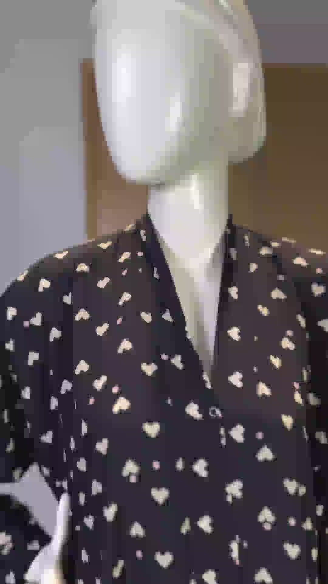 White Qalb Black Abaya | Printed Front-Open