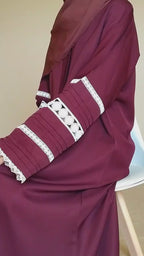 HAYA - Elegant Maroon Abaya