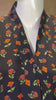 Autumn Rose Black Abaya | Printed Front-Open