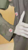 Rosy Night Olive-Green Abaya | Embroidery Front-Open