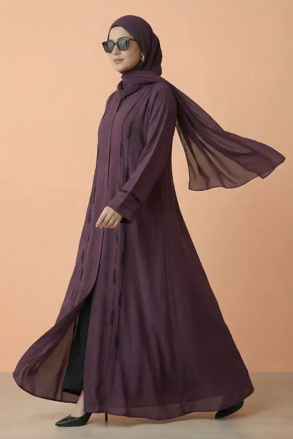 Sakoon Abaya | Stone Front Open Abaya
