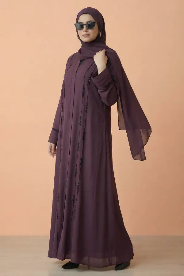 Sakoon Abaya | Stone Front Open Abaya