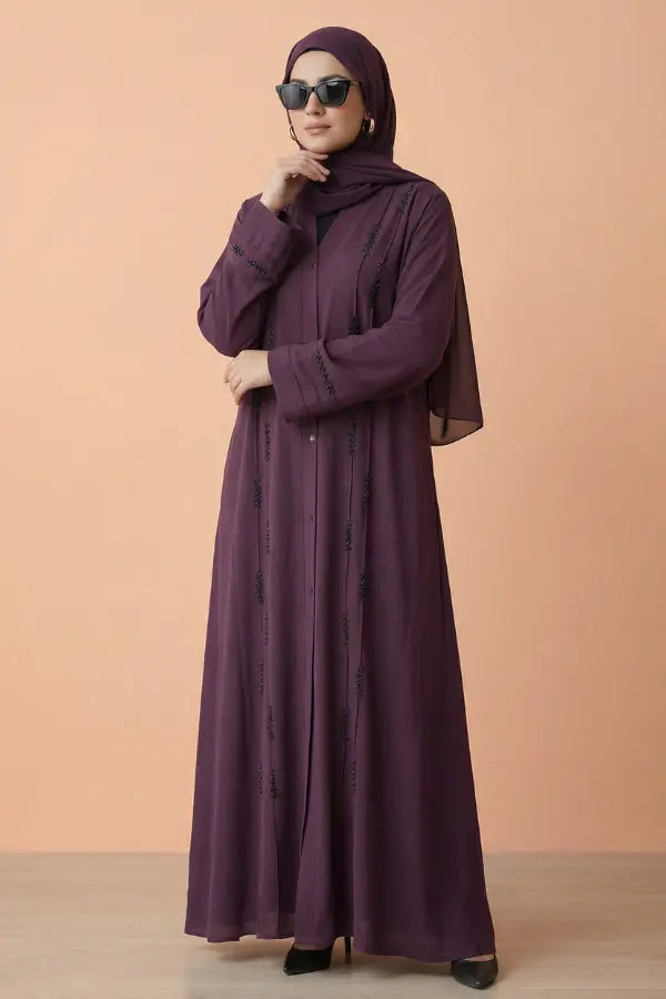 Sakoon Abaya | Stone Front Open Abaya