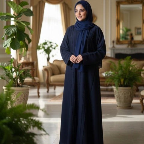 Sakoon Abaya | Stone Front Open Abaya - 