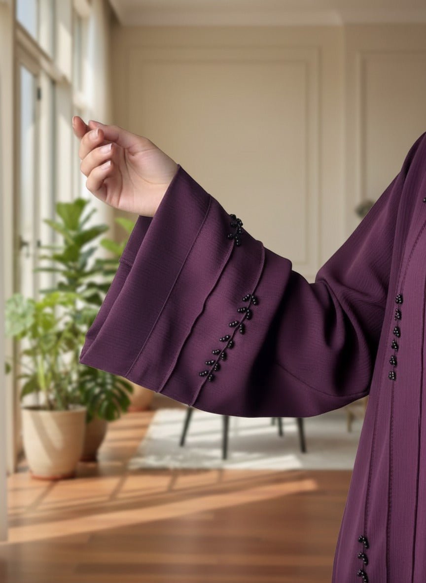 Sakoon Abaya | Stone Front Open Abaya - 