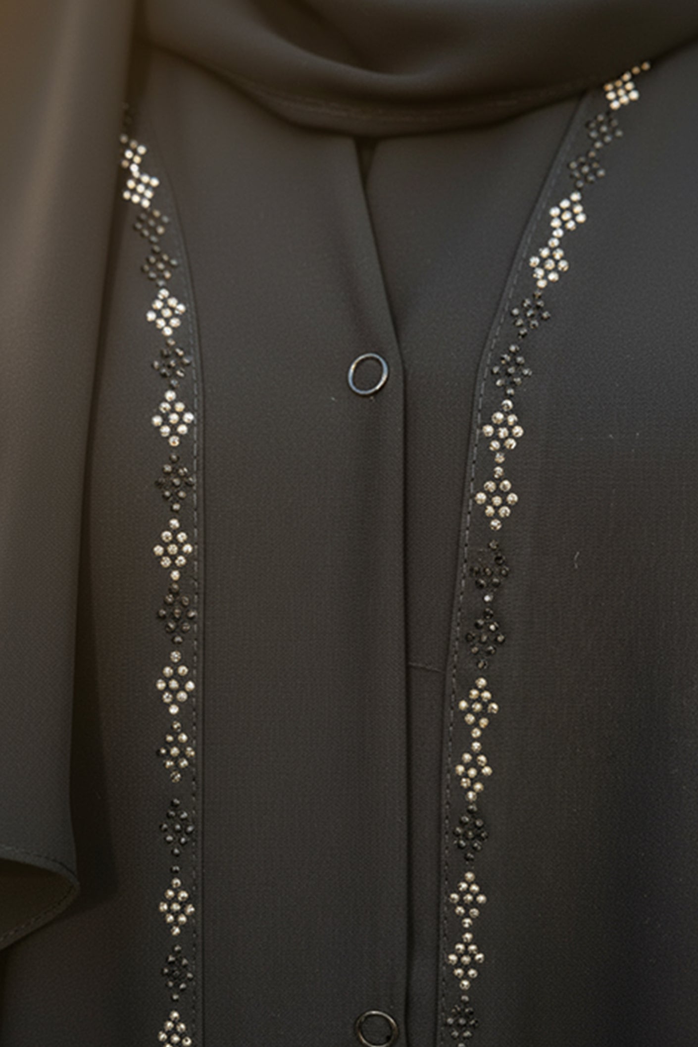 Simrah Abaya | Stone Design Front Open Abaya