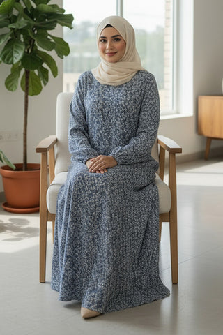 Sky Grace | Printed Maxi Abaya