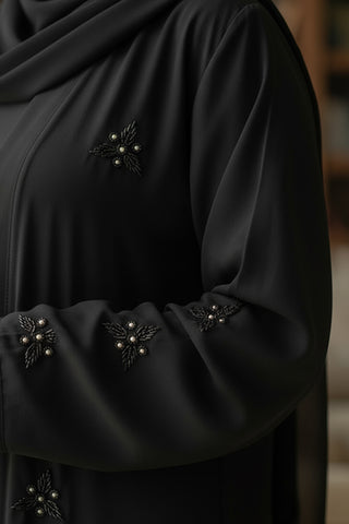 Stone Flower | Front-Open Stone Abaya